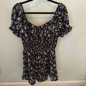 Black floral sundress